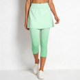 thumbnail image 7 of KHONTS Women's Tennis Skirt Leggings High Waist Tummy Control Athletic Yoga Capri Golf Pants Workout Clothing Green M, 7 of 7