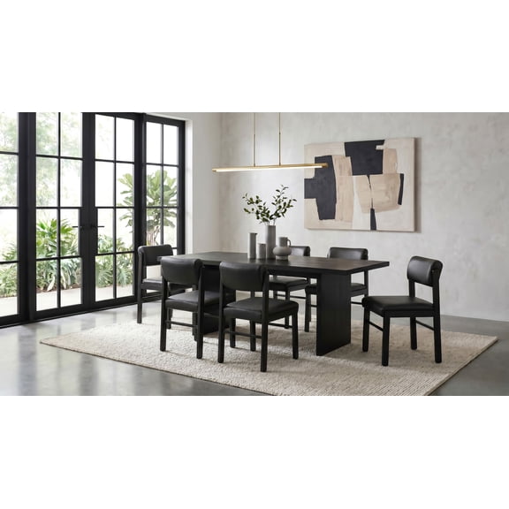 Coaster Decker 7-Piece 82-inch Rectangular Dining Set, Black