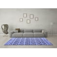 thumbnail image 3 of Ahgly Company Machine Washable Indoor Rectangle Abstract Blue Modern Area Rugs, 6' x 9', 3 of 4