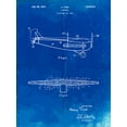 thumbnail image 2 of Borders, Cole 15x18 Black Ornate Wood Framed with Double Matting Museum Art Print Titled - PP849-Faded Blueprint Ford Tri-Motor Airplane "The Tin Goose" Patent Poster, 2 of 4