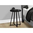thumbnail image 3 of Monarch Specialties Accent Table, Side, Round, End, Nightstand, Lamp, Living Room, Bedroom, Black Laminate, Black Metal, Contemporary, Modern, 3 of 4