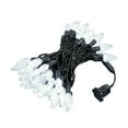thumbnail image 1 of Novelty Lights 70 Light C6 LED Christmas Mini Light Set,Outdoor Lighting Patio Party String Lights, Pure White, Black Wire, 24 Feet, 1 of 2