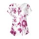 thumbnail image 3 of Mujeres de Verano Superior, V-Cuello Casual Camiseta de Moda de Manga Corta Hecha de Cómodo Estante de Imitación para Toda la Temporada de Uso Diario, Camisetas Cortas para Mujeres, 3 of 4