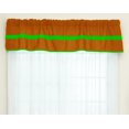 thumbnail image 1 of Baby Doll Bedding Solid Stripe Window Valance, Orange/Apple, 1 of 1
