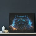 thumbnail image 3 of Naloa Cool Blue Light Wolf Print Canvas Bathroom Wall Art,Bathroom Wall Art Decoration, Canvas Poster Prints,Decorative Paintings for Living Room, Bathroom, Kids Room, 3 of 6