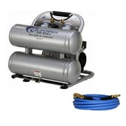 California Air Tools 4610ACH 4.6 Gallon 1 HP Ultra Quiet and Oil-Free Aluminum Twin Tank Air Compressor Hose Kit