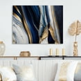 thumbnail image 2 of Designart Abstract Geode Waves Blue IV Canvas Wall Art, 2 of 5