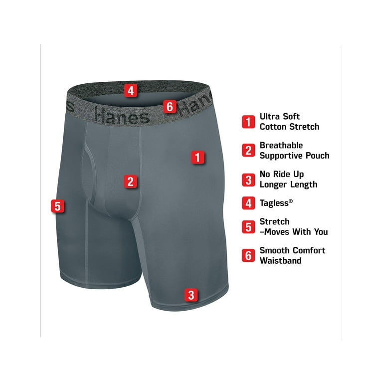 Hanes, Underwear & Socks, Mens Hanes Tag Less Boxer Briefs