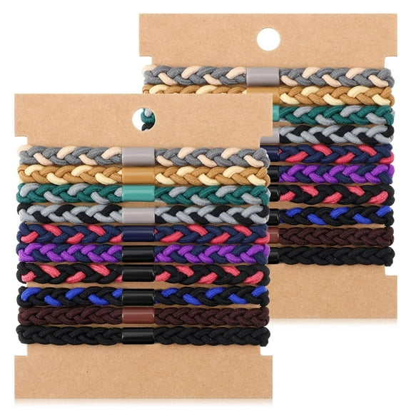 10pcs Braided Hair Ties Ponytail Holders Hair Ties No Damage Braided Elastics Elastic Hair Ties for Thick Hair for Women