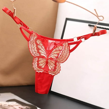 

Juebong Women s Underwear Deals Clearance Under $10 Women Sexy Lace Underwear Lingerie Thongs Panties Womens Underwear Underpants Red One Size