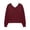 Wine, variant on Tqcoqu Women's Off Shoulder V Neck Sweatshirts,2026 Fall Long Sleeve Pullover Tops,Lightweight Comfy Y2K Casual Fall Outfits