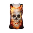 thumbnail image 4 of Lsque Satanic Skull Printed Workout Tank Tops for Women, Athletic Sports Tank Tops, Compression Sleeveless Dry Fit Shirts,Sleeveless Yoga Shirt-X-Large, 4 of 9