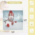 thumbnail image 2 of Dreamtimes 3D Cartoon Happy Snowman Baby Muslin Washcloths Face Towel, Christmas Winter Burp Cloths Cotton Wipes 5 PCS Infant Wash Cloth for Newborn Boys Girls 12x12 inches, 2 of 7