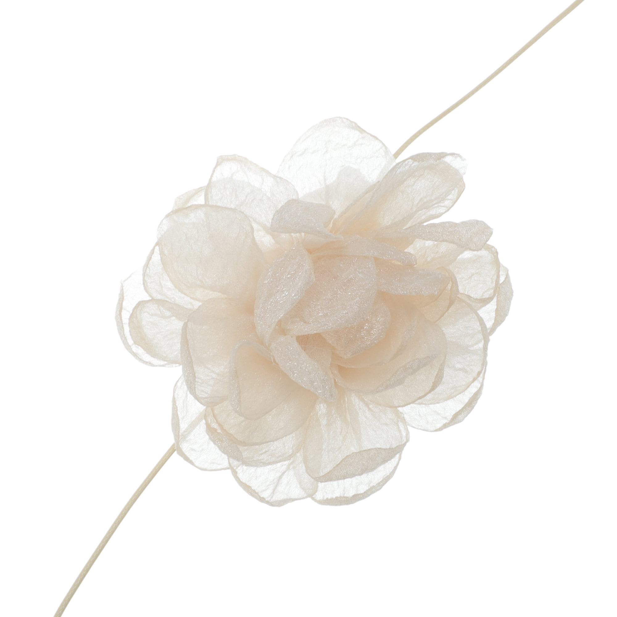 Unique Bargains Rose Choker Necklace 1Pc Apricot