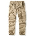 thumbnail image 2 of Kilaqueen Cargo Pants for Men Solid Color Ripstop Tactical Pant with Multi Pockets Hiking Running Athletic Outdoor Straight-Leg Pants, 2 of 8