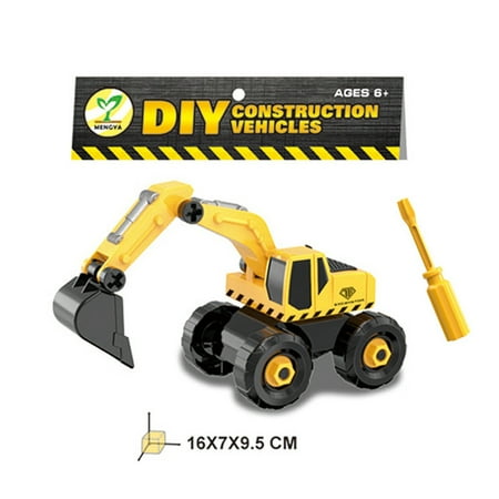 

Take Apart Screw Toy Construction Vehicle Excavator Digger Easy Assembly Model Kits Children Early Educational Toy
