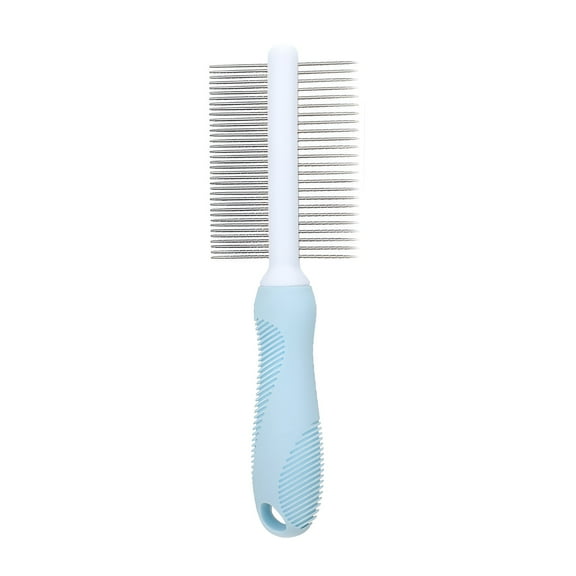 ACDANC Dog Comb,Dog Combs for Grooming Matting,Grooming Tool for Dogs and Cats Metal Comb,Blue