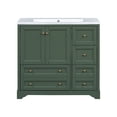 thumbnail image 4 of Newboti Furniture 36Inch Bathroom Vanity With Sink, Solid Wood Freestanding Bathroom Vanities With 4 Storage Drawers And Shelf, Soft Closing Doors6005F, 4 of 12
