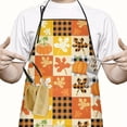 thumbnail image 2 of Fall Pumpkins Leaves Pattern Apron-Garden Aprons for Women with Pockets-Cotton Linen Waterproof Kitchen Cooking Gardening Aprons Adjustable for Kitchen,Cooking,BBQ and Salon 33"x27", 2 of 7