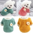 thumbnail image 2 of Pet Dog Clothes Coat For Small French Bulldog Puppy Dog Winter Warm Fleece Clothing Chihuahua Flowers Sweater, 2 of 8