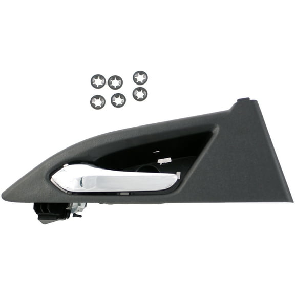 Dorman 82523 Rear Driver Side Interior Door Handle for Specific Cadillac Models, Chrome Lever; Black Housing