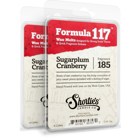 Sugarplum Cranberry Wax Melts Multi Pack - Highly Scented   Natural Oils - Shortie's Candle Company