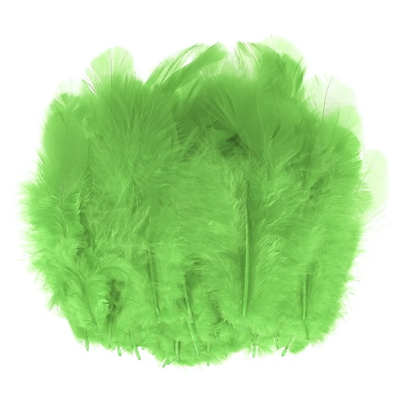 Uxcell 100 Pack Feathers for Crafting Fruit Green 1.57-3.15 inch Natural Fluffy Feathers Plume for Wedding Decorations