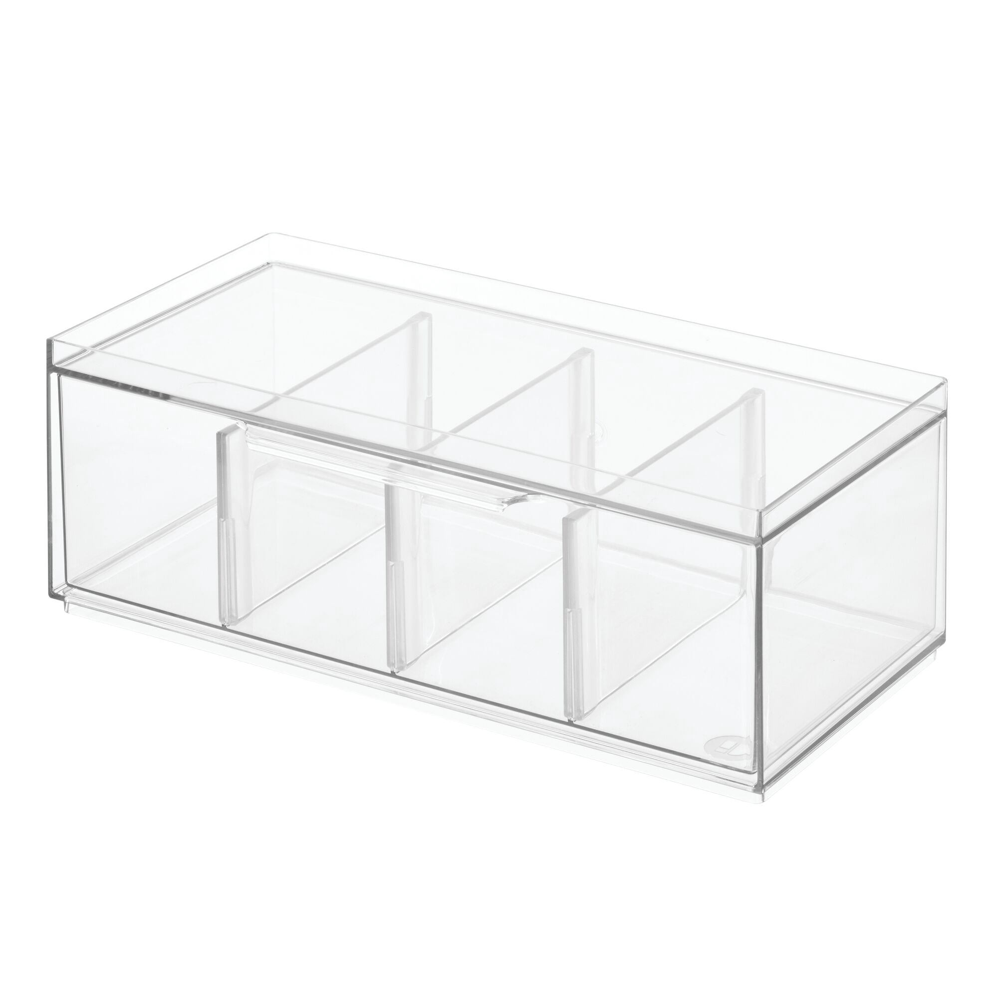 iDesign Crisp Tea Storage Organizer, Clear