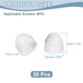 thumbnail image 2 of Uxcell 30Pcs tapa de protección para tuerca, tapa de protección para tornillo hexagonal M10x17x20mm blanca, 2 of 7