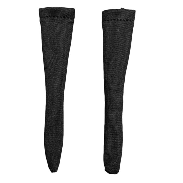 Calcetines para figuras a escala 1:6, juguetes hechos a mano, disfraz de moda para figuras de 12 pulgadas, vestido corporal Negro