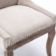 thumbnail image 5 of EHANCIS Fabric Upholstered Side Chairs Set of 2 ,High-Back Dining Chair with Solid Wood Frame and Nailhead Trim Legs, Suitable for Kitchen and Dining Room(Beige), 5 of 7