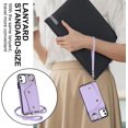 thumbnail image 3 of for iPhone 11 Phone Case Wallet with Strap for Women,Crossbody Lanyard and Wristlet Strap,Zipper Pocket,Credit Card Holder,Ring Stand,RFID Blocking Phone Wallet Cases(6.1 inch,Purple), 3 of 18