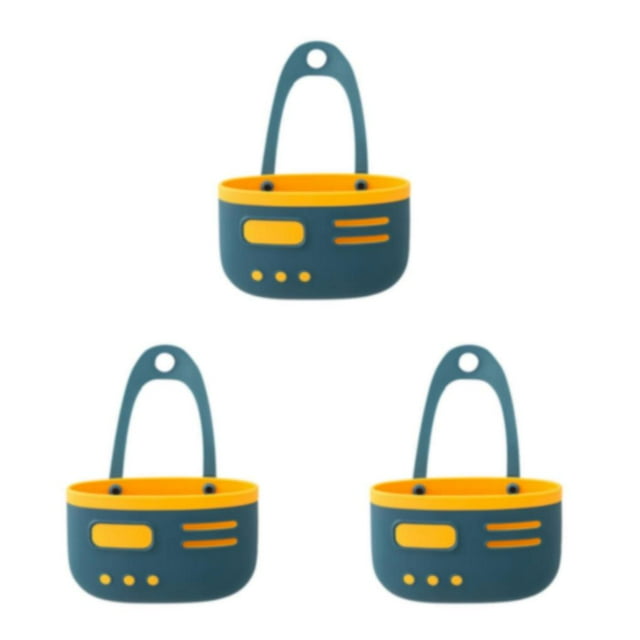 tssuouriy Complete Set Of 4-Color Kitchen Storage Holders Organisers - Versatile And Easy To Clean High-quality Double Dark blue yellow 3Set