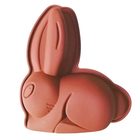 

Flybaeast Cake Mould Cartoon Bunny Bakeware Silicone Tools Bunny Diy Mould Easter Baking Cake Cake Mould (Brown)