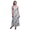 thumbnail image 1 of Bimba Bird Printed Adjustable Spaghetti Strap Long Maxi Dress Summer Beachwear-Small, 1 of 6