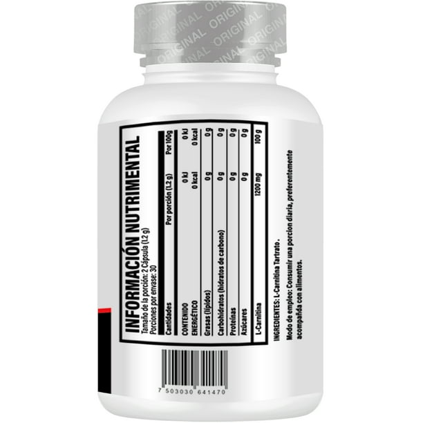 L-Carnitina | 1200mg | 60 Caps Testrol Essential