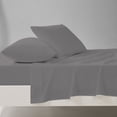 thumbnail image 4 of Purity Home 100% Organic Cotton Full Dark Gray Percale Bedsheet set, 300 Thread Count Breathable, Super Soft, & Cozy 4-Piece Set, 4 of 14