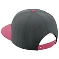 thumbnail image 2 of Daxton Classic Snapback Hat Custom A to Z Initial Varsity Letters, Charcoal Hot Pink Hat White Black Letter M, 2 of 2