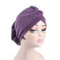 thumbnail image 5 of Meidiya Fashion Shiny Women African Turban Big Flower Knot Pre-Tied Bonnet Beanie Cap Headwrap Women Headwear, 5 of 8
