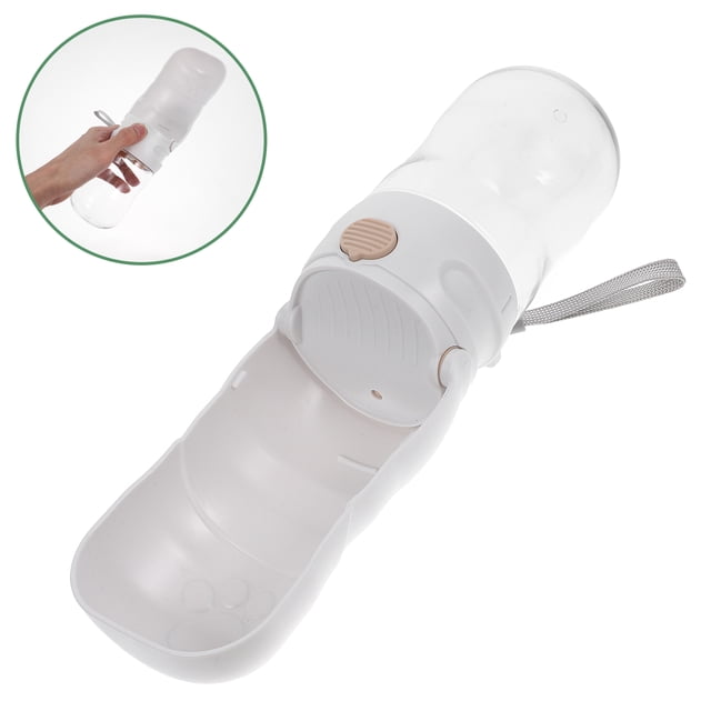OULII 1Set Multi Functional Portable Dog Water Bottle White Safe Material for Outdoor Use