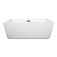thumbnail image 2 of Laura 59 Inch Freestanding Bathtub in White with Matte Black Drain and Overflow Trim, 2 of 4