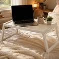 thumbnail image 3 of kowaku Couch Lap Desk Wide Tabletop Folding Laptop Table Stable Bed Tray Table for Dorm Room, 3 of 10