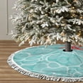 Christmas Tree Skirt, Turquoise Sea Water Surface Christmas Tree