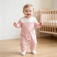 thumbnail image 2 of CAICJ98 Infant Baby Girl Long Sleeve Romper Cotton Cute Style Newborn Toddler Jumpsuit Outfit 0-18 Months (Pink,0-3 Months), 2 of 6