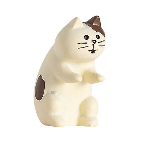 OIUR Piano And Cat Figurine Resin Piano Player Cat Ornament Tabletop Cartoon Cat Sculpture for Home Office Desk Bookshelf Decoration