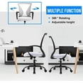 thumbnail image 4 of NiamVelo Ergonomic Office Chair Mid Back Mesh Desk Chair Adjustable Computer Chair with Lumbar Support & Armrest, White, 4 of 7