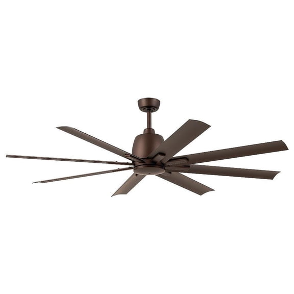 8 Blade Ceiling Fan in Modern Style-16.4 inches Tall and 65 inches Wide-Satin Natural Bronze Finish-Satin Natural Bronze Blade Color Bailey Street