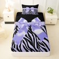 thumbnail image 3 of Erosebridal Cute Ribbon Bowknot Twin Sheet Sets,Abstract Zebra Stripe Bedding For Girls Kids 3-Piece, 3 of 6