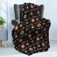 thumbnail image 4 of Tribal Soft Flannel Fleece Throw Blanket, Aboriginal Art in Funky Ethnic Tones Dotted Circle Round Boomerangs, Cozy Plush for Indoor and Outdoor Use, 50" x 70", Orange and Charcoal Grey, by Ambesonne, 4 of 5
