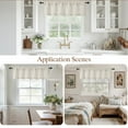 thumbnail image 2 of OVZME Judy Natural Valance for Farmhouse Kitchen, Thick Textured Light Filtering Short Curtain with Dual Rod Pocket for Bathroom Basement,1 Panel 60 x 18 Inches, 2 of 7